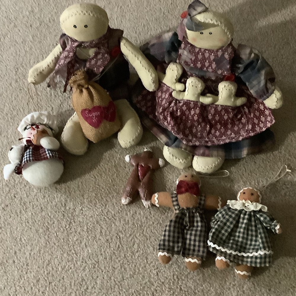 Set of 6 Gingerbread Decorations